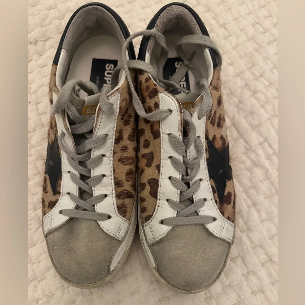 Authentic Golden Goose super star low top leopard sneaker size 37/7 - Picture 2 of 7